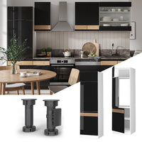 Vicco Mobile alto Rovere nero lucido 60 cm