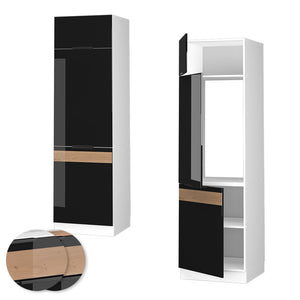 Vicco Mobile alto Rovere nero lucido 60 cm