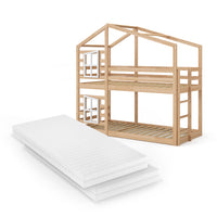 Vitalispa Letto a castello Marrone 90x200 cm con 2 materassi