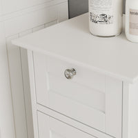 Vicco Mobiletto bagno Bianco 32 x 87 cm con anta e cassetto