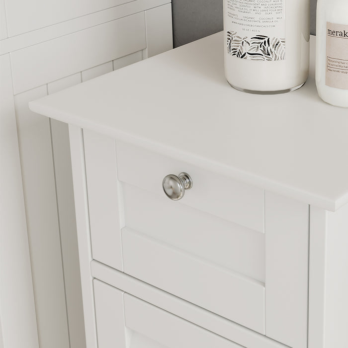 Vicco Mobiletto bagno Bianco 32 x 87 cm con anta e cassetto