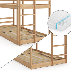 Vitalispa Letto a castello Marrone 90x200 cm con 2 materassi