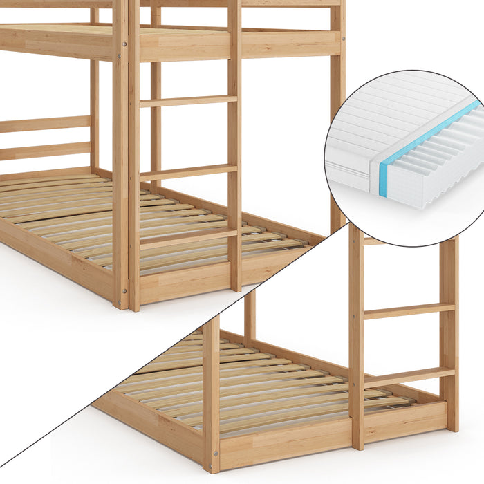 Vitalispa Letto a castello Marrone 90x200 cm con 2 materassi