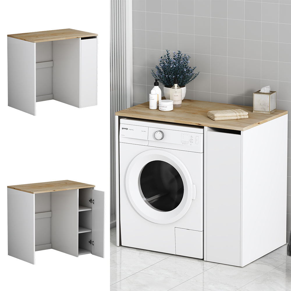 Vicco Mobile lavatrice Bianco 93.5 x 88.5 cm con 3 scomparti