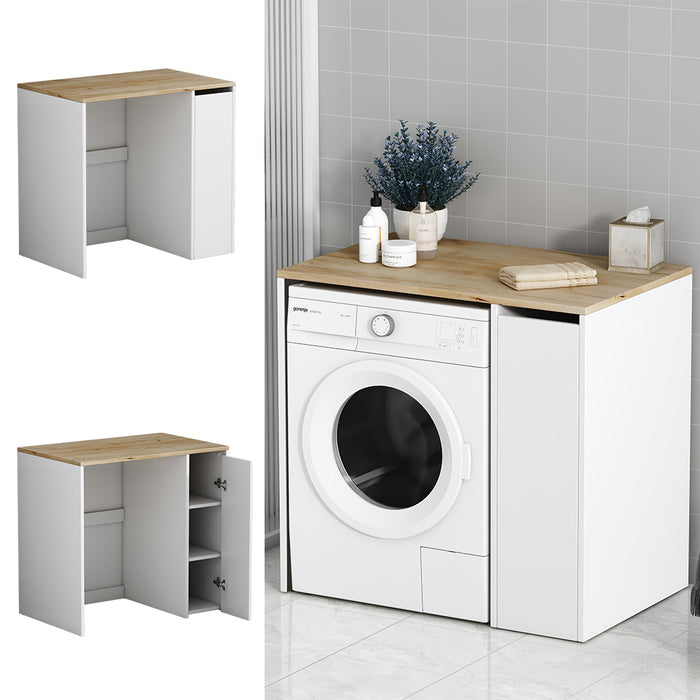 Vicco Mobile lavatrice Bianco 93.5 x 88.5 cm con 3 scomparti