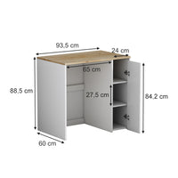 Vicco Mobile lavatrice Bianco 93.5 x 88.5 cm con 3 scomparti
