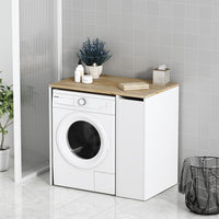 Vicco Mobile lavatrice Bianco 93.5 x 88.5 cm con 3 scomparti