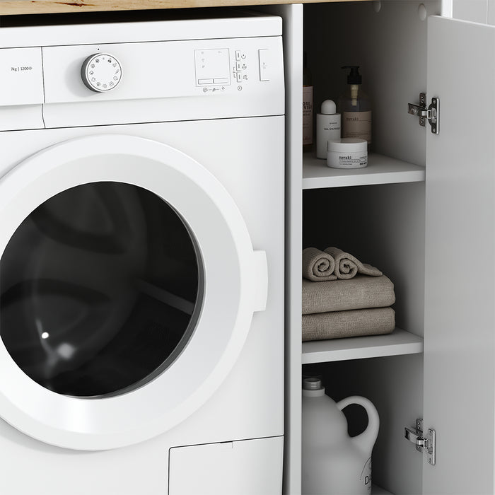 Vicco Mobile lavatrice Bianco 93.5 x 88.5 cm con 3 scomparti