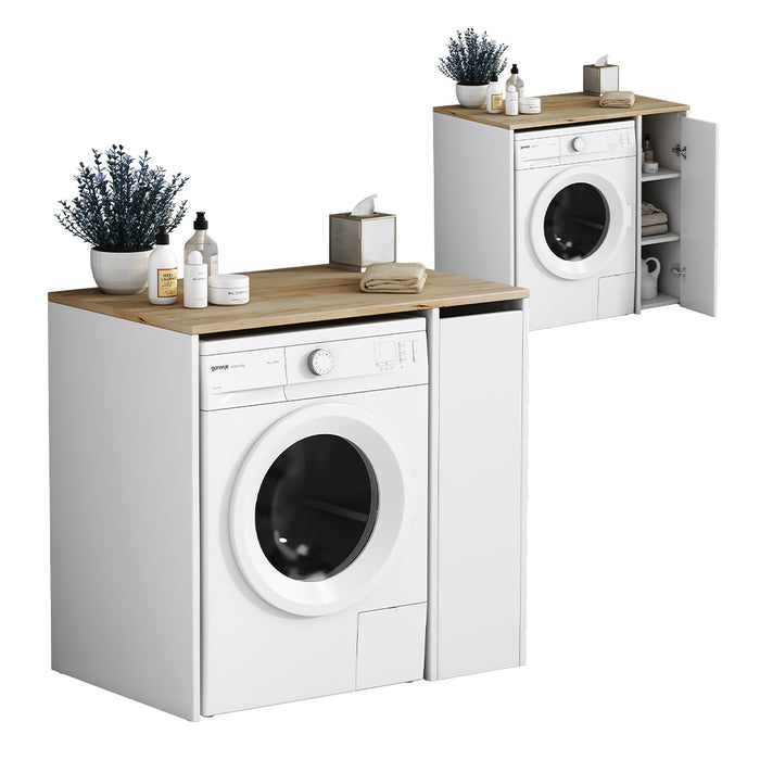 Vicco Mobile lavatrice Bianco 93.5 x 88.5 cm con 3 scomparti