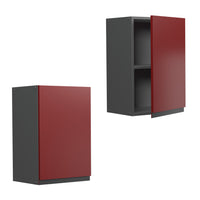 Vicco Pensile da cucina Rosso 40 cm Forma a J