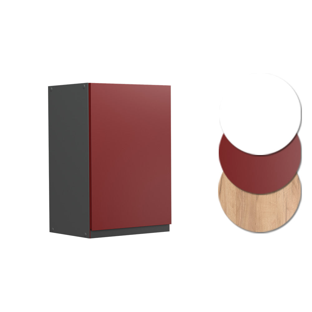 Vicco Pensile da cucina Rosso 40 cm Forma a J