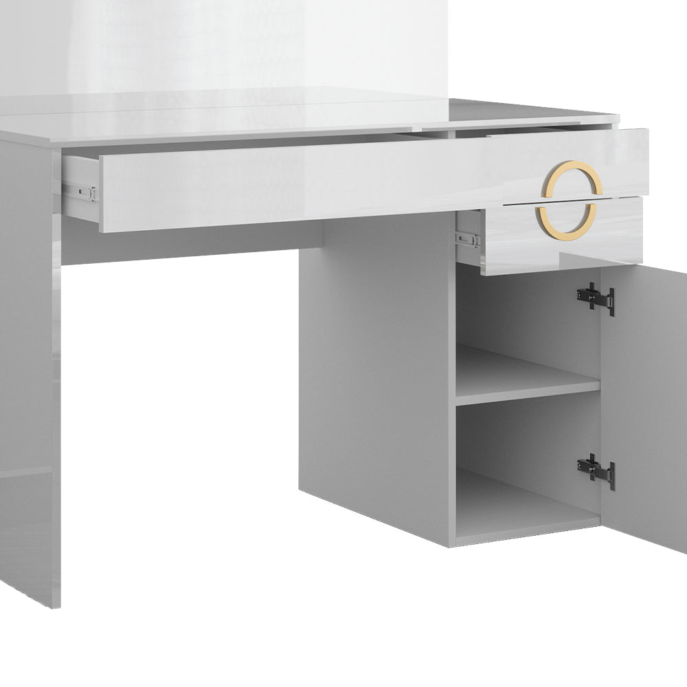 Vicco Tavolo da toeletta Bianco 115 cm con specchio