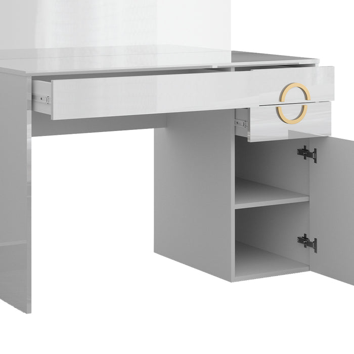 Vicco Tavolo da toeletta Bianco 115 cm con specchio