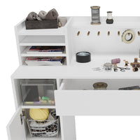 Vicco Scrivania con ripiani Bianco 126.8 x 50 cm XL con ripiani