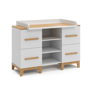 Vitalispa Fasciatoio Bianco 133 x 98 cm XL con 4 cassetti