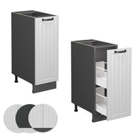 Vicco Armadio cucina dispensa alto Bianco casa di campagna 30 cm , PL Rovere