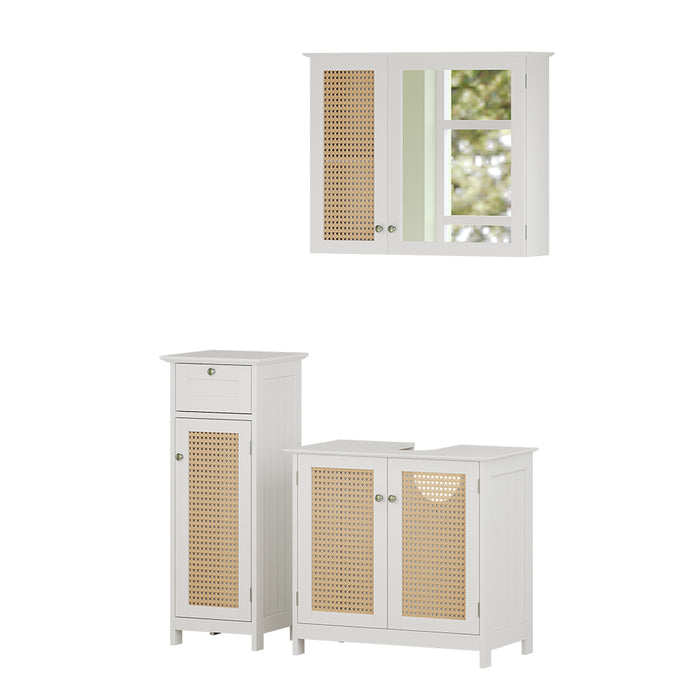 Vicco Set di mobili da bagno Bianco 3 pezzi