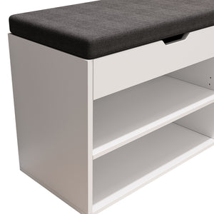 Vicco Panca scarpiera da ingresso Bianco 60 x 45 cm con ripiano