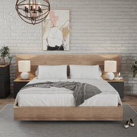 Vicco Comodino camera da letto Antracite 50 x 50 cm Set di 2