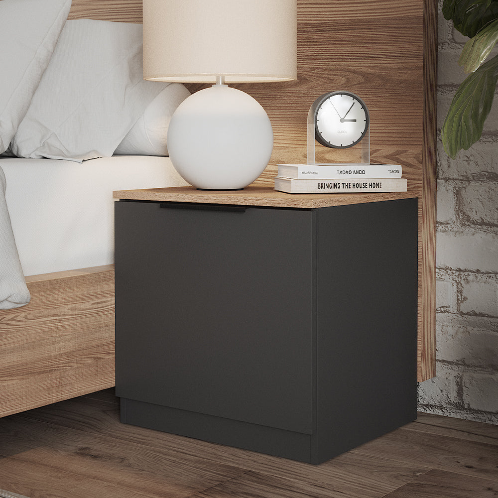 Vicco Comodino camera da letto Antracite 50 x 50 cm Set di 2