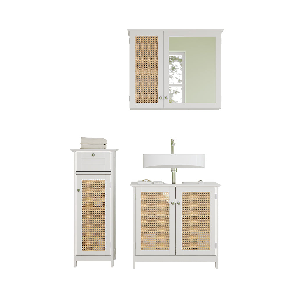 Vicco Set di mobili da bagno Bianco 3 pezzi