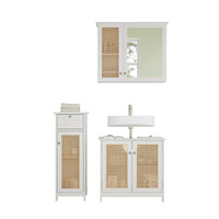 Vicco Set di mobili da bagno Bianco 3 pezzi