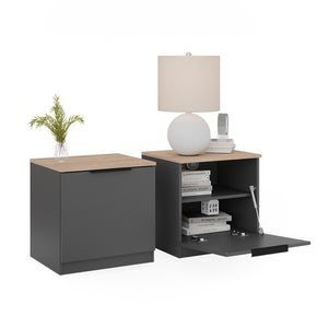 Vicco Comodino camera da letto Antracite 50 x 50 cm Set di 2