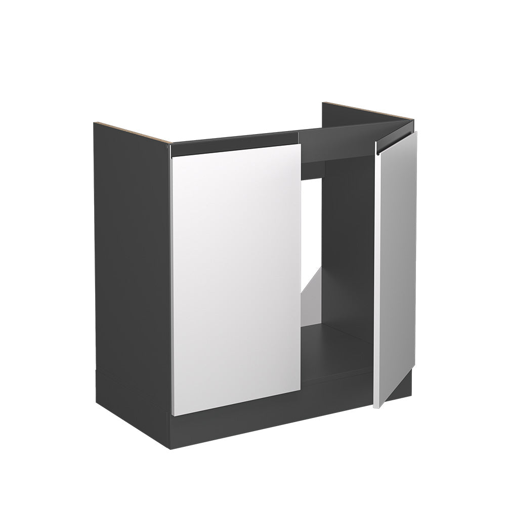 Vicco Mobile lavello cucina Bianco 80 cm , PL Rovere