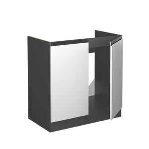 Vicco Mobile lavello cucina Bianco 80 cm , PL Rovere