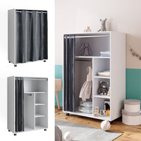 Vicco Armadio multifunzione Bianco 100 x 146.6 cm aperto, con rotelle