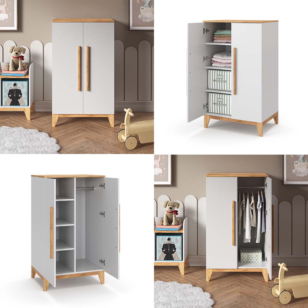 Vitalispa Guardaroba per bambini Bianco 53.4 x 120 cm