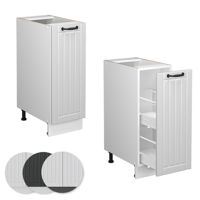 Vicco Armadio cucina dispensa alto Bianco casa di campagna 30 cm , PL Antracite