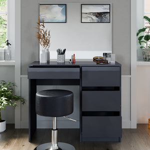 Vicco Tavolo da toeletta Antracite 40 cm con sgabello