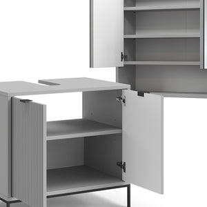 Vicco Set di mobili da bagno Grigio 2 parti