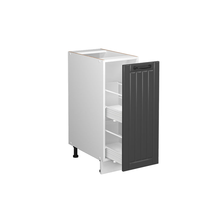 Vicco Armadio cucina dispensa alto Antracite casa di campagna 30 cm , PL Rovere