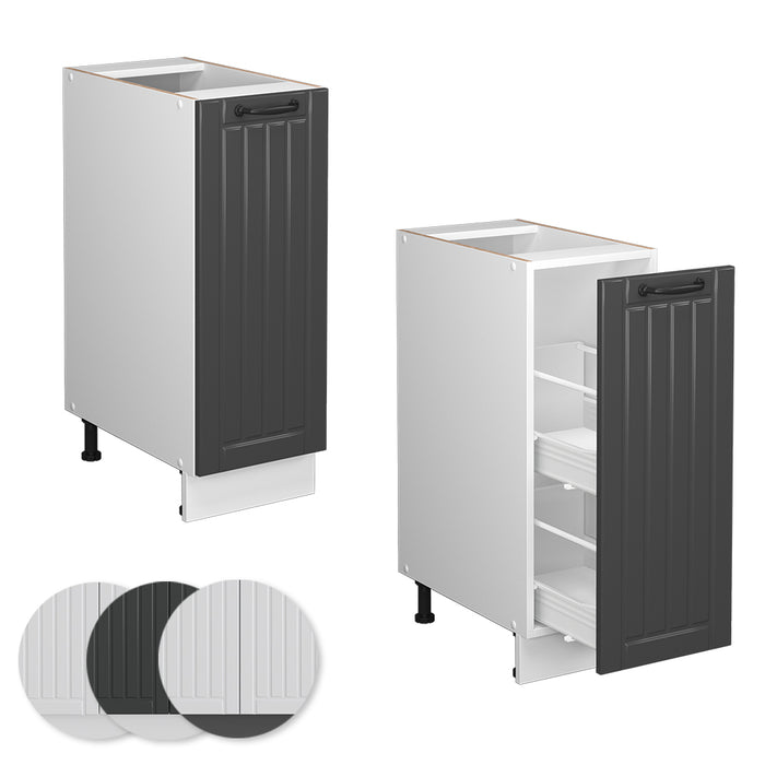 Vicco Armadio cucina dispensa alto Antracite casa di campagna 30 cm , PL Rovere