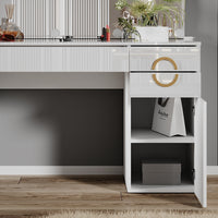 Vicco Tavolo da toeletta Bianco 115 cm con illuminazione a LED