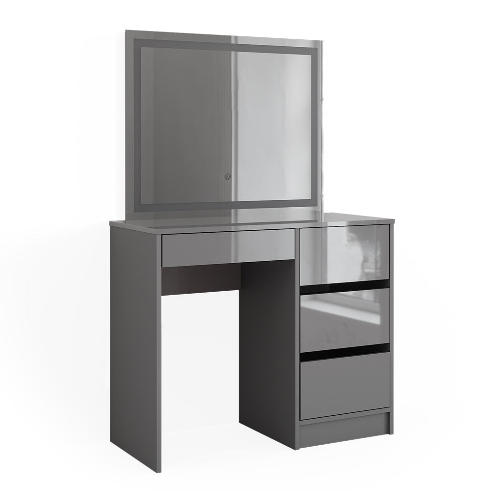 Vicco Set da tavolo per il trucco Grigio 40 cm con specchio a LED