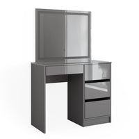 Vicco Set da tavolo per il trucco Grigio 40 cm con specchio a LED