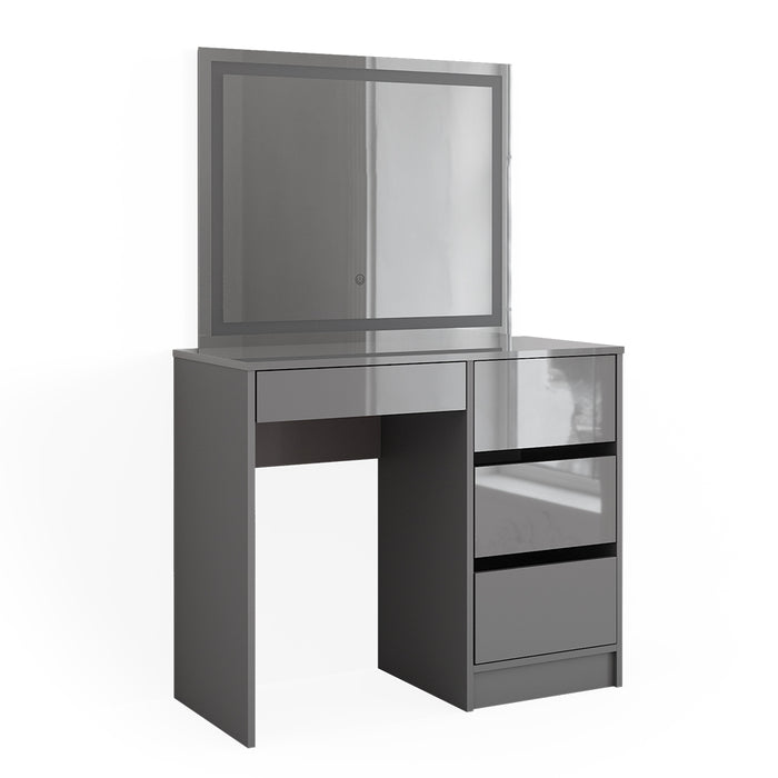 Vicco Set da tavolo per il trucco Grigio 40 cm con specchio a LED