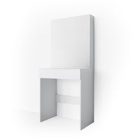 Comodino Vicco bianco, con specchio, 68 cm
