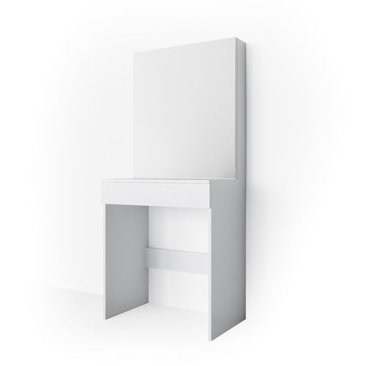 Comodino Vicco bianco, con specchio, 68 cm