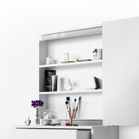 Comodino Vicco bianco, con specchio, 68 cm