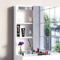 Comodino Vicco bianco, con specchio, 68 cm