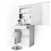 Comodino Vicco bianco, con specchio, 68 cm