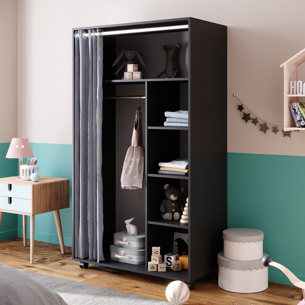 Vicco Armadio multifunzione Grigio 100 x 168 cm