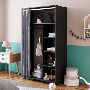 Vicco Armadio multifunzione Grigio 100 x 168 cm