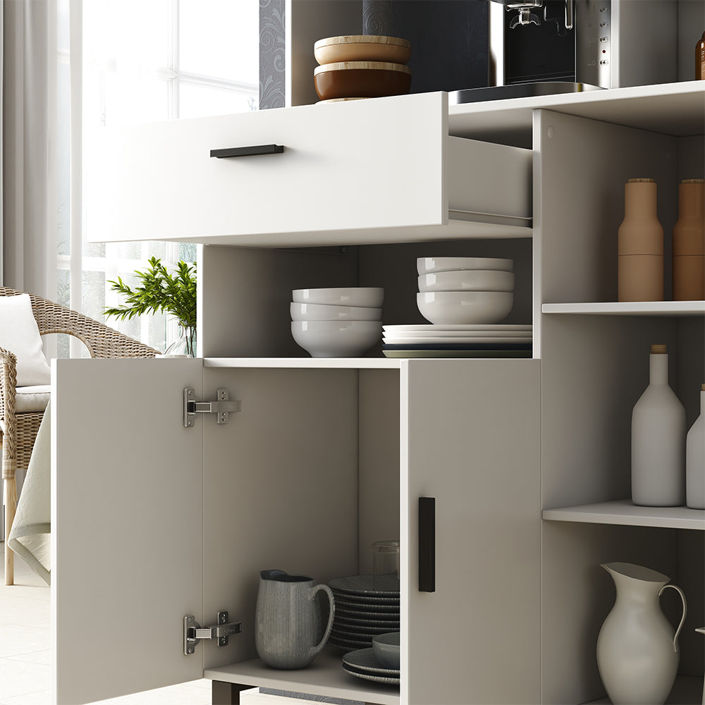 Vicco Mobile cucina dispensa Bianco 90 cm