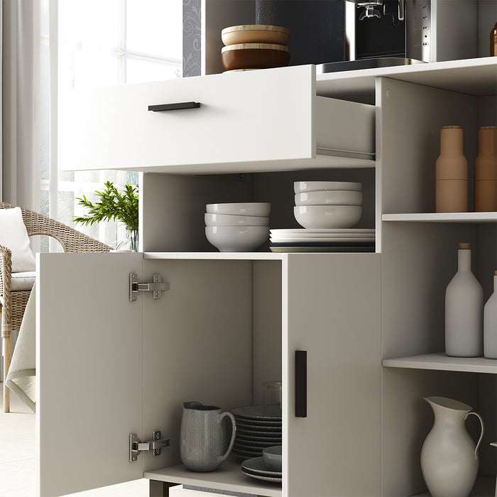 Vicco Mobile cucina dispensa Bianco 90 cm