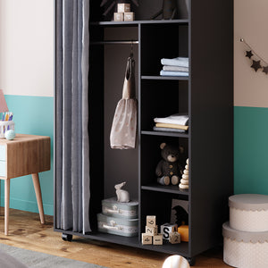 Vicco Armadio multifunzione Grigio 100 x 168 cm